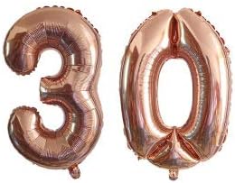 30. rođendan ukrasi za žene ruže zlato prljave 30 balona za 30. balona za 30 strana
