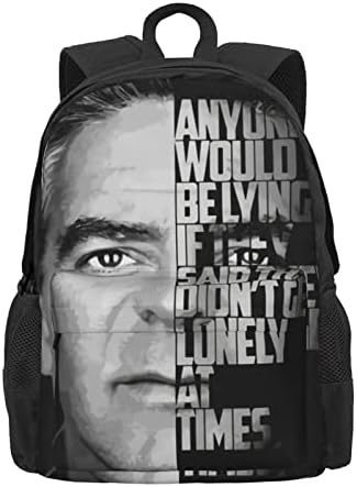 George Clooney Backpack modni uniseks Veliki kapacitet za slobodno vrijeme za slobodno vrijeme ruksaci laptop torba s fakultetom