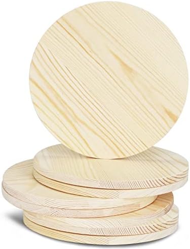 8 pakovanja drvenih krugova za zanat, 8 inčni nedovršeni prazni okrugli diskovi za drvene