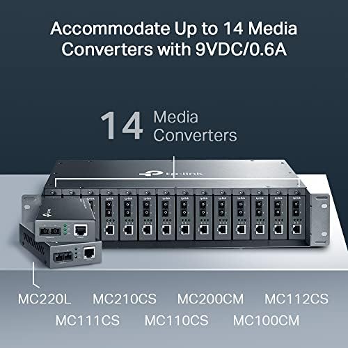 TP-Link TL-MC1400, 14-Slot Rackmount šasija za medijske pretvarače serije MC, opciono redundantno