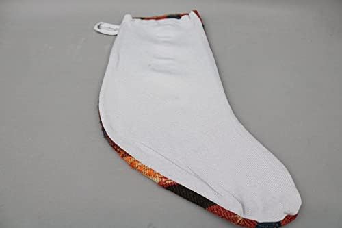 Sarikaya Jastuk Prirodna čarapa, poklon čarapa, Xmas čarapa, ručno rađene čarape, Božićni dekor, čarapa za personalizaciju, kilim čarapa 1189