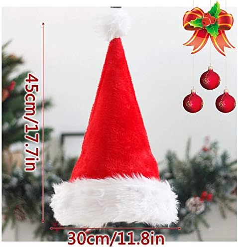 Santa šešir za odrasle, djeca Santa šeširi, debeli uniseks Božićni šeširi za žene i članove porodice-3