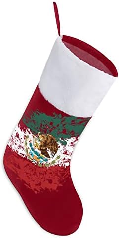 Meksička američka zastava Božićne čarape Viseći čarape Ispis Xmas Tree Kamin ukrasi