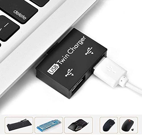 Bewinner USB2.0 Hub, Aluminijska legura + PC mali/prijenosni/robusni/izdržljivi / transparentni adapter za povezivanje pretvarač separatora sa dva USB porta-spojena na USB priključnu stanicu