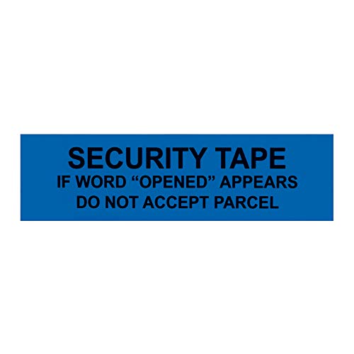 Aviditi Tape logika, otvorena Tamper evidentna sigurnosna traka, 2 inča x 60 metara, debljine 2.5 Mil, plava, displeji - otvorena poruka kada se dira