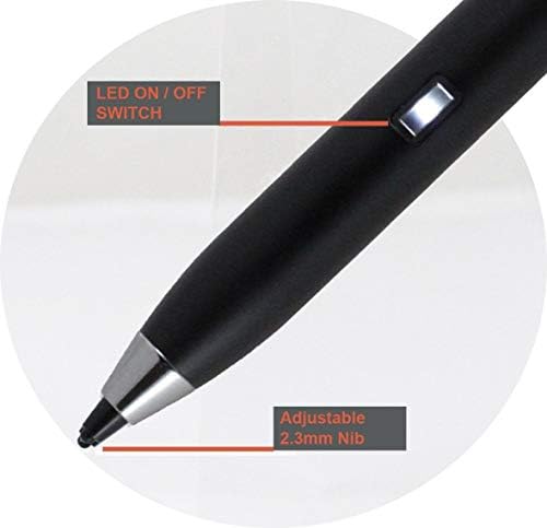 Bronel Crna fina tačaka digitalna aktivna olovka kompatibilna sa Lenovo ThinkPad X395 13.3