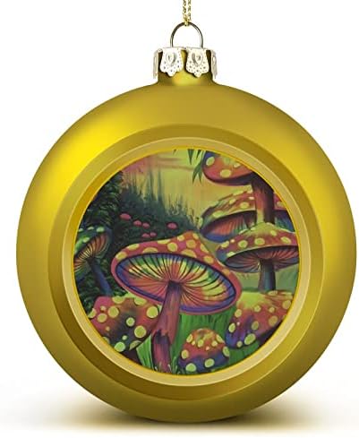 Magic Iridescent gljive Božić Lopta Shatterproof viseći ukrasi za Božić Tree kamin Party Dekoracije