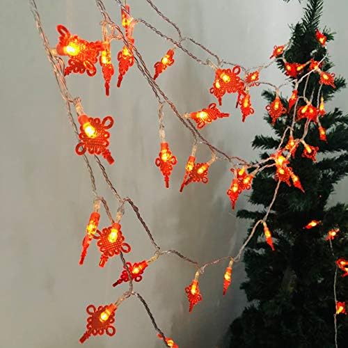 Sezrgiu Crvena kineska žičana svjetla Fairy Night Lights bakar Garland vijenac viseća lampa na baterije za uređenje vrta za kućne svadbene zabave