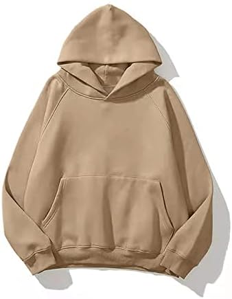 Sadržaj za žene i muškarce Parove Fleece Basic Solid s kapuljačom pulover