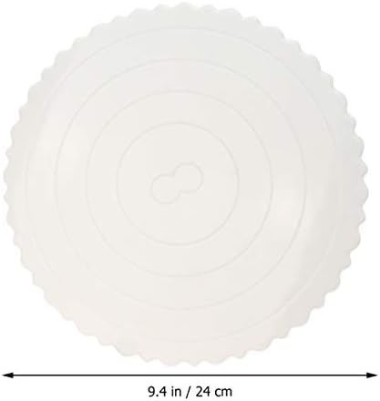 Hemoton Cupcake Carrier 4 kom 8 inča okrugle plastične ploče za torte za višekratnu upotrebu za bijeli krug Display Liner Desert serviranje Neprijanjajućih tacni za potrepštine za rođendanske zabave za vjenčanje okrugli kalupi za torte