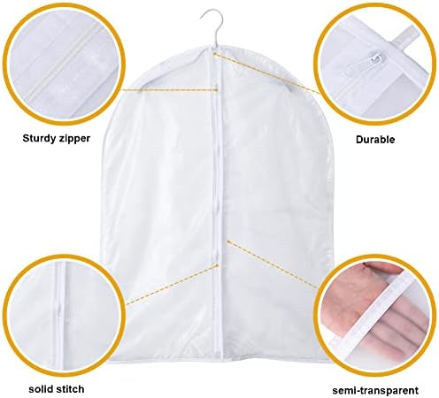 LIZHOUMIL 6kom torbe za odjeću za vješanje odjeće, torba za odlaganje, lagana prozirna prozračna torba