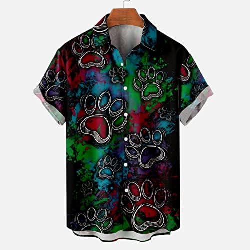 Duge rukave za muškarce, Casual zimske jeseni okrugli vrat Colorblock pulover 3D Print T-Shirt bluze