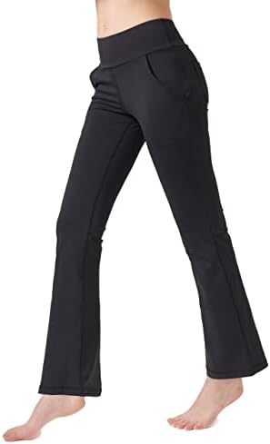 CIFUPSY Bootcut joga hlače za žene sa džepovima Visoko stručni treneri za žene za žene Bootleg joga hlače 4 puta istezanje hlača