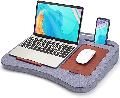 Laptop stol, laptop laptop laptop laptop tablice nosač za laptop prenosni laptop krevet za laptop računar za laptop računala za ležaljke na kauč za laptop W / jastuk za pohranu miša za rad, pisanje, čitanje, jelo