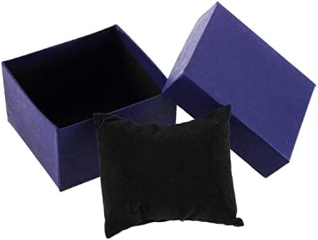 Walbest Poklon kutija lagana ostava kompaktna kartonska kutija za nakit kvadratnog oblika za Dan zaljubljenih plava