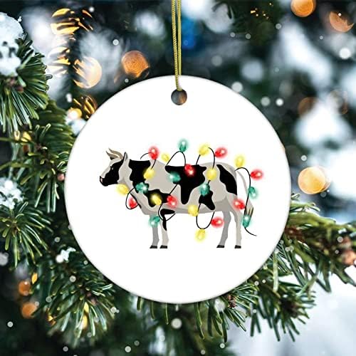 Ukrasi za božićno drvo životinje i svjetla krava Božićni ukras uspomena ukras Kućni dekor viseći privjesci