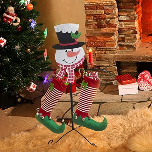 Grand-pogledajte sa snježnim čovekom Snozećim božićnim i čarapama za havirke i viseći ukrase za božićne