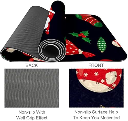 Mamacool Yoga Mat slatka Božić Santa Claus čarapa Eco Friendly Non Slip fitnes Vježba Mat