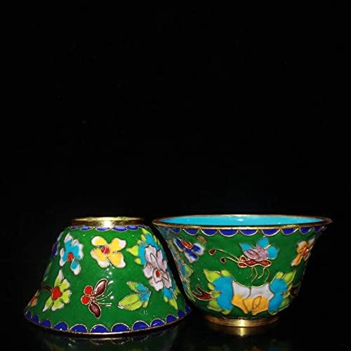 Xialon Collection of Cloisonne žice za bakrene žice Par ukrasa za zdjele sakupljaju kućni dekor