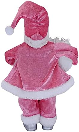 Pifude Božićni ukrasi Santa Claus Doll Ornament ružičasti stoji poziraj božićni privjesak Sretan božićni