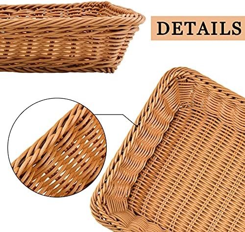 Wandic tkana košarica, 2 kom. Poli-pleteni kruh porijeklom poli-pletene košare za hranu voće povrće posluživanje