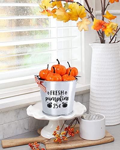Jesen dekor - Jeseni ukrasi za mini mini metalnu kašiku sa 12pcs veštačkim bundevom jesenjim pocinčanim