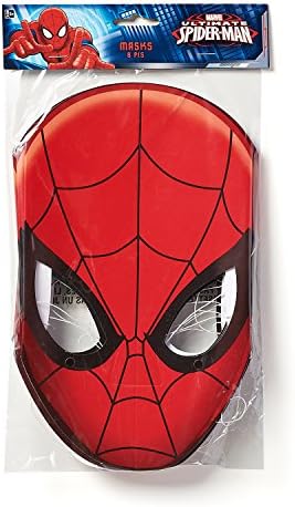 Amscan Spider-Man Hats / Maske, 8 brojeva, potrepštine za zabave, crvena / plava, 10 1/4 x 7 2/5