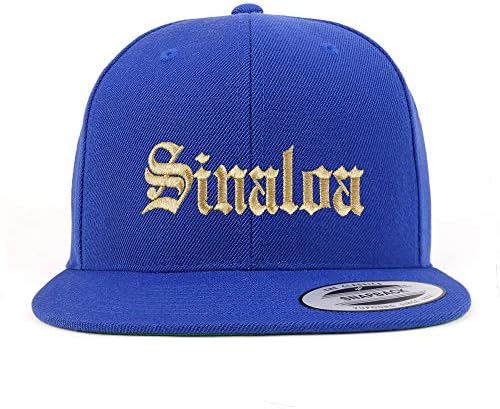 Trendy Odjeća Shop Old English Sinaloa Zlato vezeno Flatbill Snapback Baseball kapa