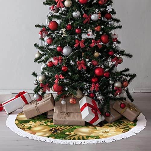 Suknja Chirstmas Tree Božić Xmas Tree Mat s tasselom Holiday Party Dekoracija kuće 30 × 30
