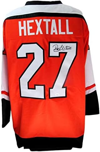 Ron Hextall Flyers Autogramirani / potpisan prilagođeni narančasti dres JSA 154963