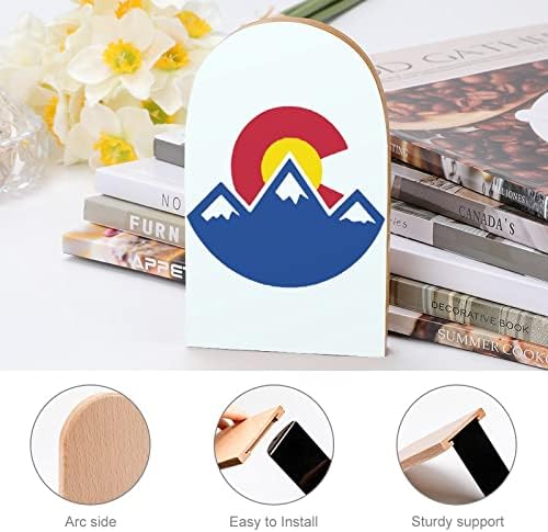 Colorado Sunset1 slatka knjiga EndsWooden Bookends držač za police knjige razdjelnik moderni dekorativni