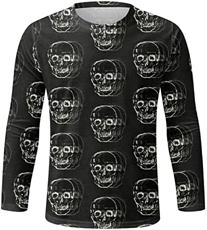Noć vještica Muški 3D digitalni vrhovi Muškarci Halloween Bat Print T Majica Bluza Dugih rukava