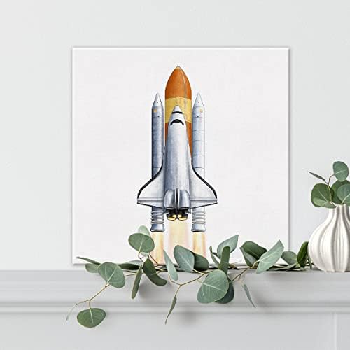 Lameila svemirski brod umjetnički znak zidni umjetnički otisci akvarel Space Shuttle platno slikarstvo svemirski brod Print Home rasadnik dječaci soba Igraonica dekor 8 x 8