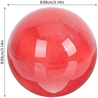 Cabilock Decor Crvena kristalna sfera dragulja: staklena sitničarka ukras citira kristalna sfera sa štandom