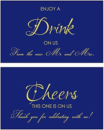 RXBC2011 100 Karte za piće za svadbu Jedna besplatna karta za piće od novog MR i MRS-a Cheers Card Card