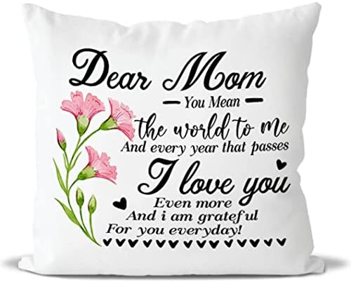 Draga mama volim te cvjetni jastuk za bacanje, kućni spavaći za dnevni boravak Dekor Majka potpisao