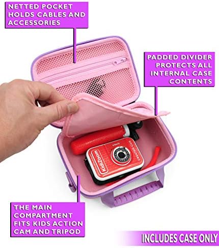 Casematix kutija za igračke za igračke kompatibilna sa VTech Kidizoom Creator Cam Video kamerom i priborom, uključuje samo ružičastu futrolu