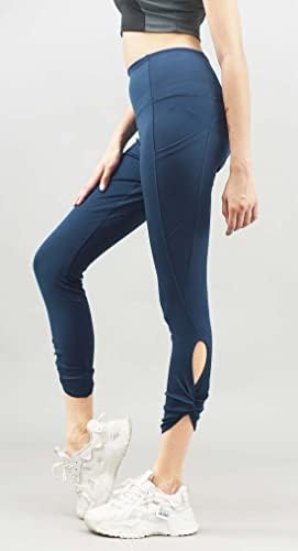 Imperativne ženske visokog uspona / joga hlača / gamaše sa džepovima 4 smjera rastezljiva čvorova stila