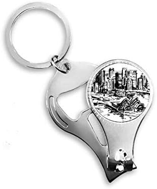 Australija City Landmark Sydney Opera Sketch Nail NIPPER prsten za ključeve za ključeve