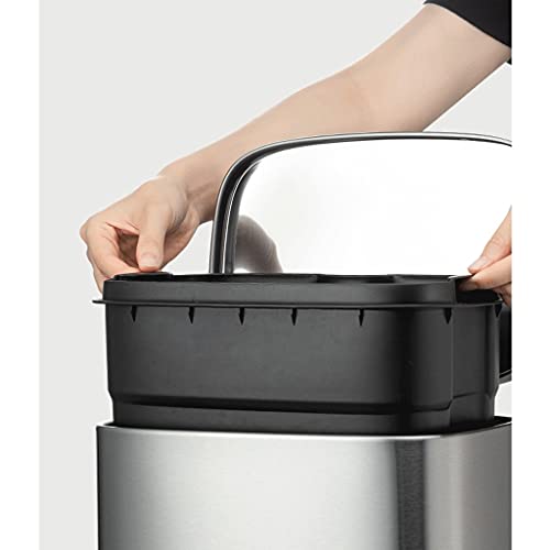 ATAAY kante za smeće kanta za smeće kanta za smeće od nerđajućeg čelika kanta za smeće protiv otiska prsta