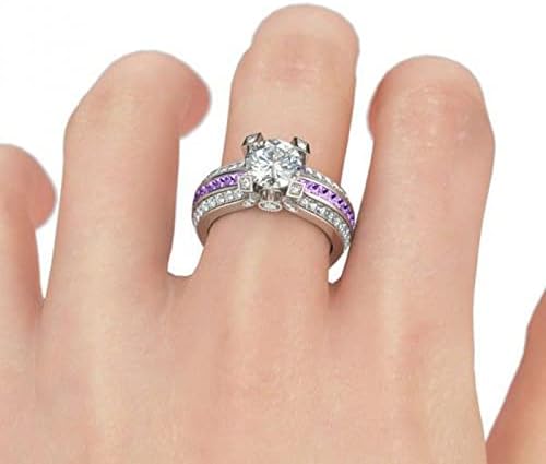 Jeulia dijamantski vjenčani prsten Set za žene: Sterling Silver izmjenjivi Halo vjenčani Set zaručnički