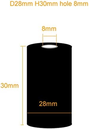 gande Crni ležajni točkić za pomeranje, prečnik 18/24mm 28mm tvrda Površinska remenica Mute vodič, dvostruki ležajevi 2kom