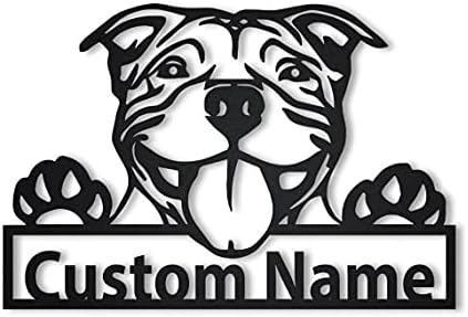 Personalizirani Američki pitbul pas drveni znak Umjetnost / prilagođeni Američki pitbul drveni