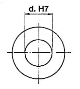 S6X16 Ametrični metrički jedan univerzalni zglob, standardni DIN 808, 22 mm Vanjski prečnik, dužina 34 mm,