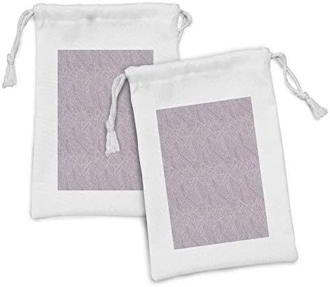 Ampesonne apstraktna torbica tkanina od 2, ručno izvučene zigzag krugove geometrijske i vrtloge u pastelnim tonovima, malom vrećicom za crtanje za maske za toaletne potrepštine, 9 x 6, mauve i jaje