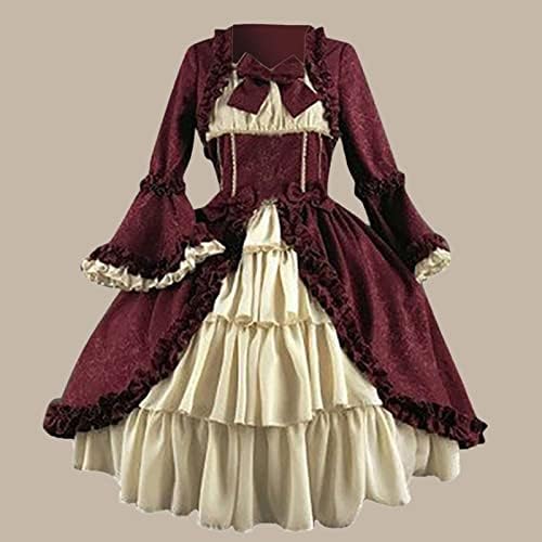 Ženska rokoko haljina Srednjovjekovna Renesansa 1800-ih haljina za žene Viktorijanska balska haljina Gotička