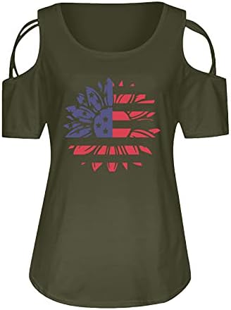 Vrhovi za žene ležerno ljeto, bluze s Leopardovim printom s vrhova ramena Crewneck osnovne majice