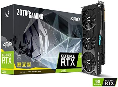 Zotac Gaming GeForce RTX 2080 AMP 8GB GDDR6 256-bitna Gaming grafička kartica Trostruki ventilacijski metalni pozadinski ploča LED - ZT-T20800D-10p