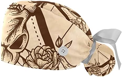 Kigauru Antique stara radna kapa za lubanje s tasterima dugačka kosa elastična vrpca kravata za žene za