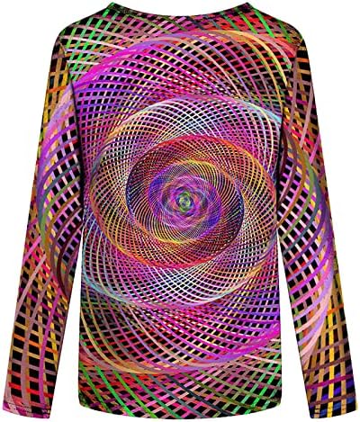 Majica za žene 3D grafičke tee optičke majice iluzijske majice 3/4 rukava TUNIC TURINS TRENDY